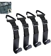 Amooca Headrest Hooks for Car Adjustable 4 Pack Vehicle Seat Back Organizer Storage Hanger Holder...