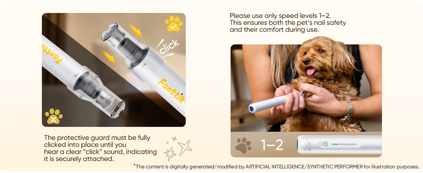 F2 Master Pet whisper quiet Dog Nail Grinder