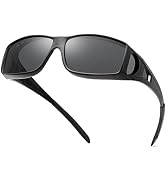 Vepiant Wrap Around Sunglasses, Polarized Lens Wear Over Prescription Glasses, Fit Over Regular G...