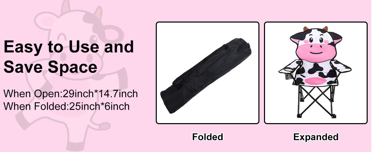 The foldable design allows for easy unfolding and folding in seconds.