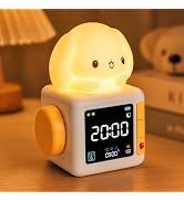BANDIANCY Rabbit Alarm Clock for Kids, Bunny Night Light with White Noise | Digital Alarm Clock B...