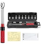 biteyued Bike Torque Wrench 1/4 Inch 15Pcs Kit / 72-Tooth Gear, 2 to 24 Nm