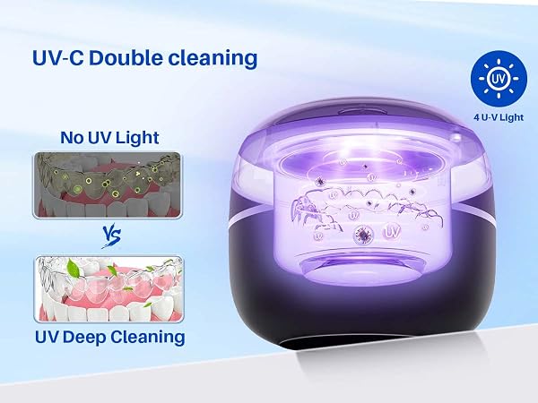 Ultrasonic Retainer Cleaner 45kHz Retainer Cleaning Denture Pod