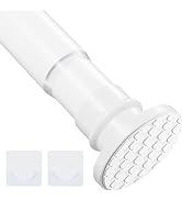 XIQIYY Shower Curtain Rod 28-48 inch Heavy Duty Tension Curtain Rod No Drilling Adjustable Tensio...