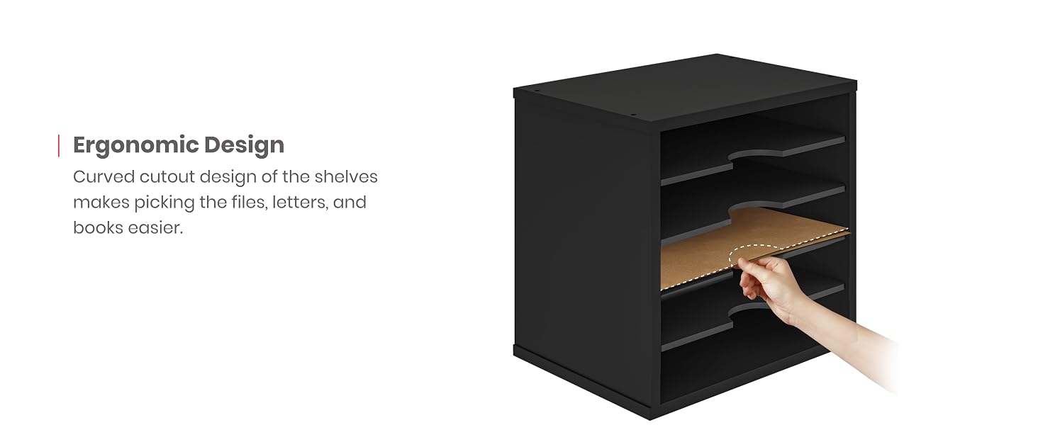 Paper Sorter File Holder, Black