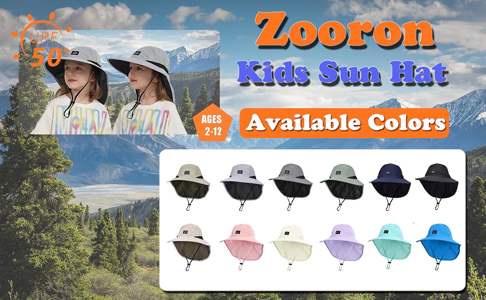 kids sun hat with neck flap