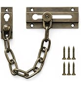 Security Door Lock Chain Heavy-Duty, Long Chain & Solid Brass with Antique Finished, Strong and R...