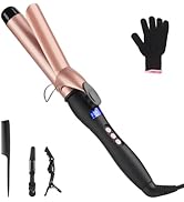 Hair Curling Wand, 32mm Curling Iron, Professional Ceramic Hair Curler Wand Big Curls Adjustable ...