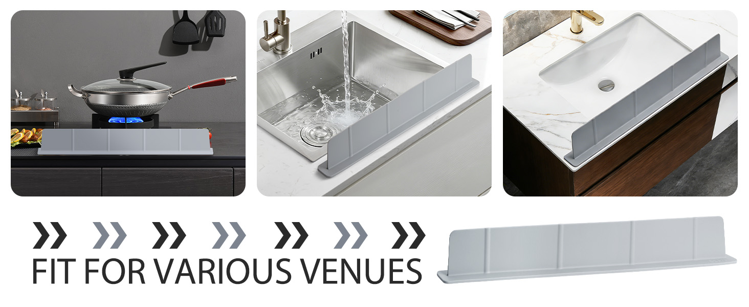sink guard splash kitchen water silicone strip front edge mat faucet premium protectors backsplash