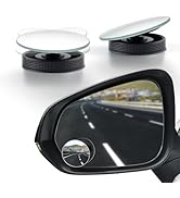 LivTee Blind Spot Car Mirror, 2" Round HD Glass Frameless Convex Side Mirror Blindspot, Reusable ...