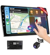 Wireless Double Din Car Stereo with Apple CarPlay/Android Auto,Carplay Screen for Car,Voice Contr...