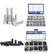 NINDEJIN M2 M3 M4 M5 Hex Socket Cap Screw Machine Screws Assortment Kit + M3 Allen Socket Drive S...