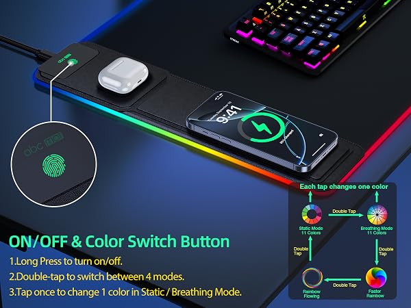 rgb gaming mouse pad
