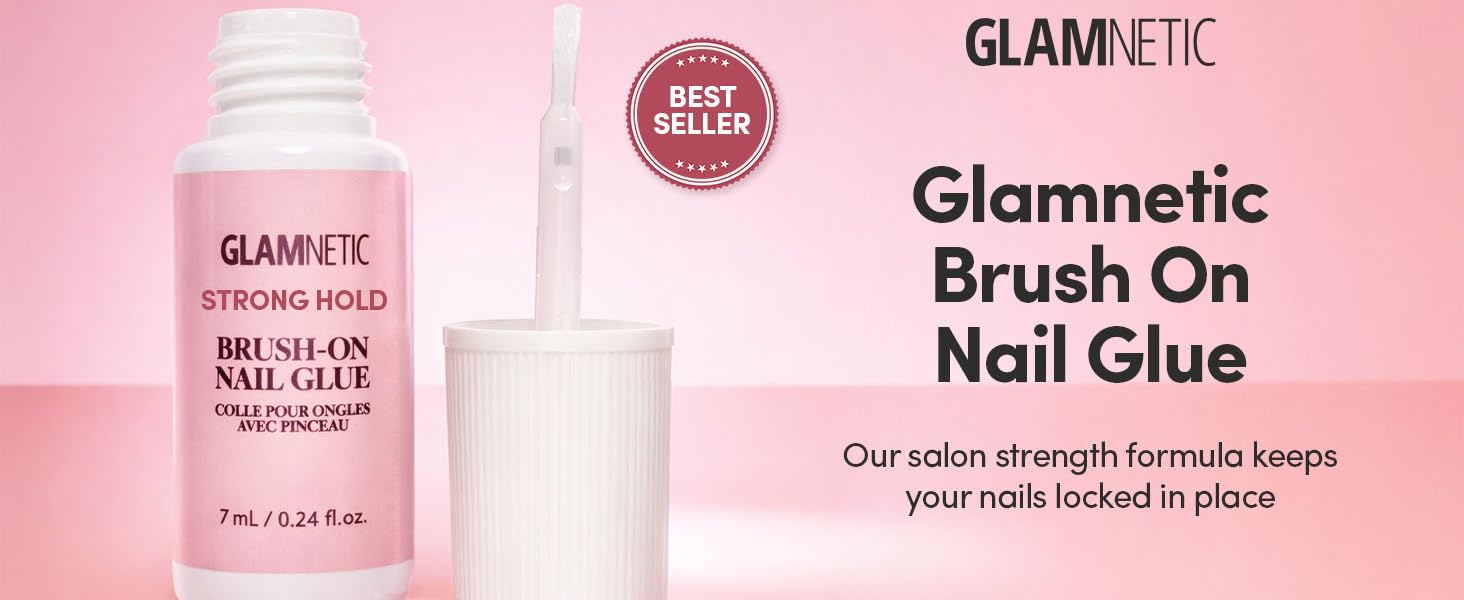 Glamnetic brush on nail glue - Our salon strength formula keeps your nails lock in place