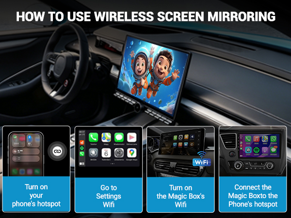 wireless carplay adapter apple iphone tiktok netflix youtube ai magic box