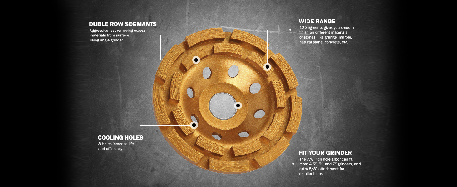 kseibi concrete grinding wheel double row segmants