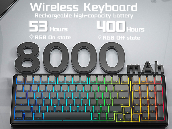 mechanical keyboard wireless customizable RGB backlight keyboard