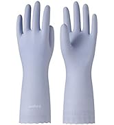 Wahoo PVC Dishwashing Cleaning Gloves, Reusable Unlined Kitchen Gloves, Non-Slip, Medium