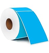 PARLAIM 3 X 5 Inch Rectangle Permanent Adhesive Color Coding Stickers,Square Sky Blue Inventory S...