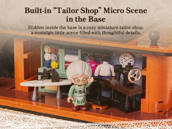 Vintage Hand Crank Sewing Building set