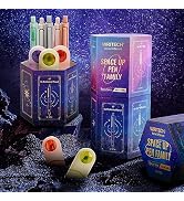 WRITECH Journaling Gel Pen Highlighter: 4 Retractable Gel Pens 0.5mm Black Blue Red Ink Color wit...