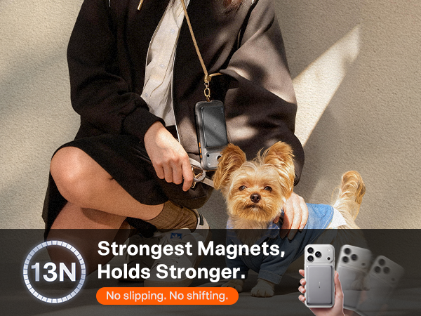Stylish Snap-On Power Bank, Hands-Free Lanyard Charging, Versatile Magnetic Grip, Active Lifestyle.