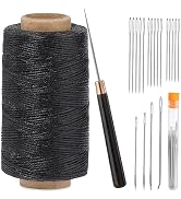 TLKKUE Upholstery Repair Sewing Thread Kit, 273 Yards Waxed Thread Needle Straight Awl, Heavy Dut...
