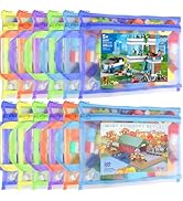12 Pack Mesh Zipper Pouch Bags, Double-Layer Nylon Puzzle Bags, Breathable See Through Zipper Pou...