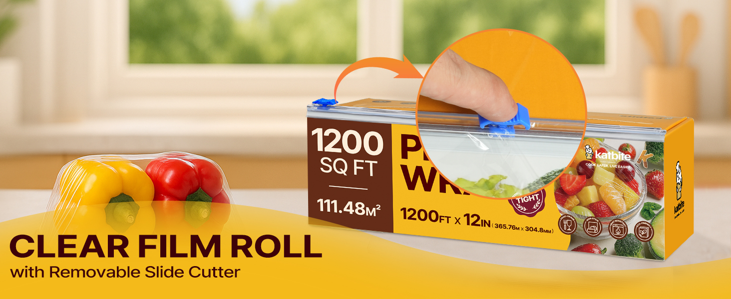 Plastic Wrap with Slide Cutter