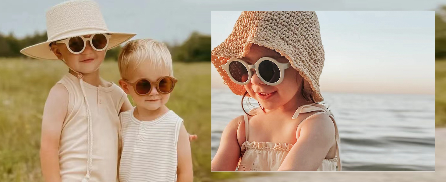 SOJOS Cute Round Polarized sunglasses for kids Girls Boys Vintage UV400 Protection Children SK5606
