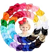 20PCS 4.5inch Hair Bows for Girls Clips, Oaoleer Layered Grosgrain Ribbon Bows Hair Alligator Cli...