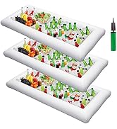 Inflatable Serving Bar Salad Ice Tray Food Drink Containers - BBQ Picnic Pool Party Supplies Buff...