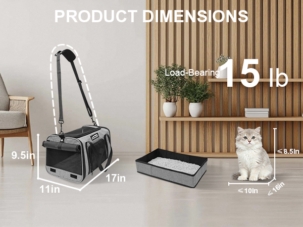cat carrier grey