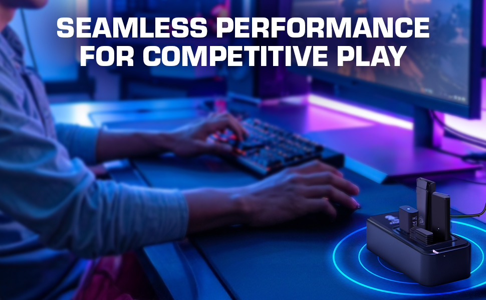 Powered Dongle USB 3.0 Hub for Gaming – Stable Connection & Lag-Free for Mouse, Keyboard