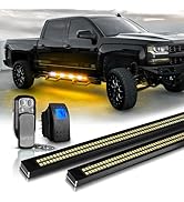 OPT7 Sidekick 56" Aluminum LED Strobe Running Board Light Bar (2PCS) - Amber White Warning Flashi...