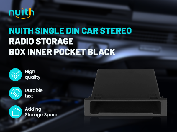 single din stereo storage box