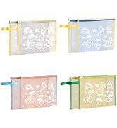 8-Pack A4 Mesh Zipper Bags – Toy Organizer Pouches for Puzzles, Board Games & School Supplies – C...