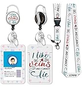 Phlebotomy Haematology Nurse Badge Reel Retractable with 360 Degrees Rotate Carabiner Clip Heavy ...