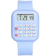 JewelryWe Men Women Digital Wristwatch: Multifunctional Calculator Watch Math Calculation Date Ti...