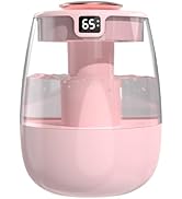 DONGKER Double Spray Humidifier,1L Silent USB Digital Display Humidifier with 2 Mist Modes & Nigh...