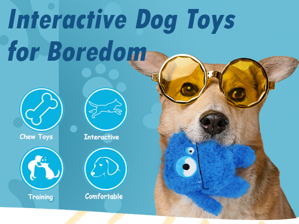 Blue Monster Dog Toy for puppies