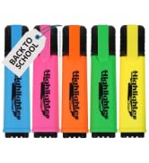 fluorescent Chisel Tip Highlighters, Assorted Aesthetic Colors Highlighter Set