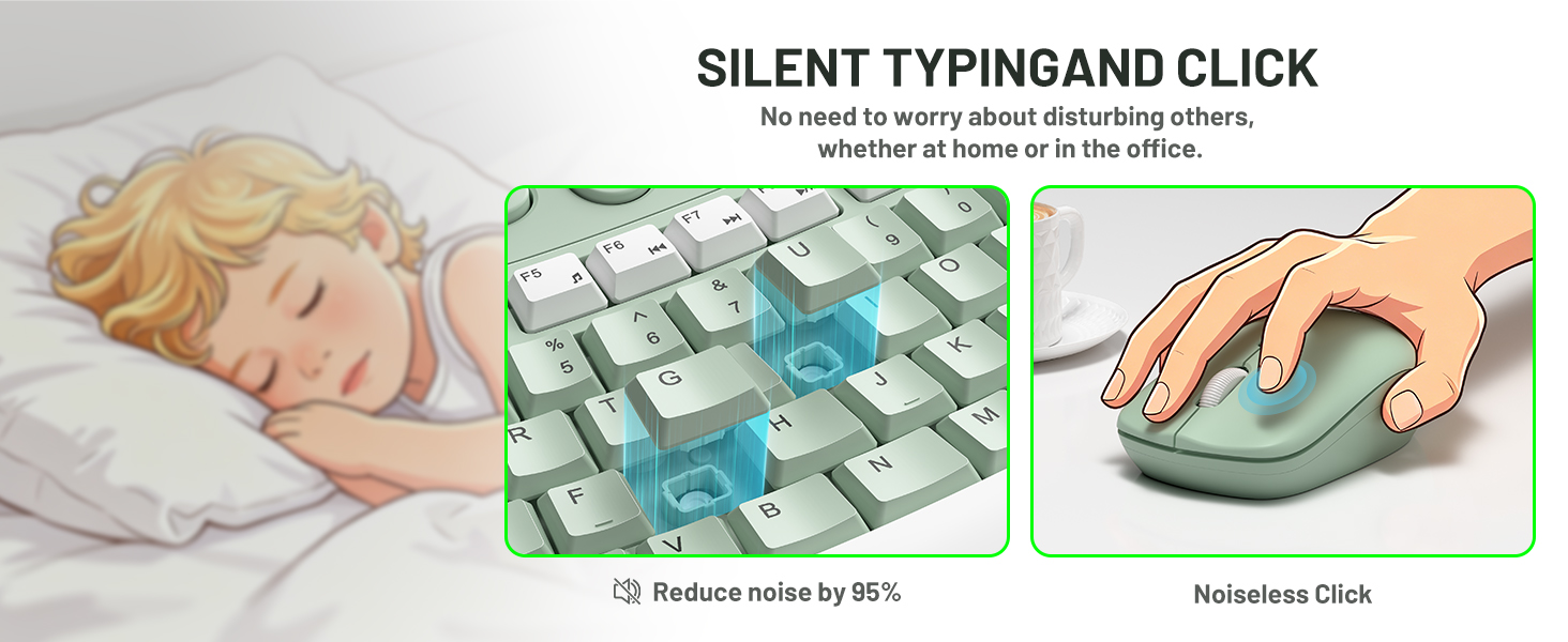 wireless keyboard and mouse quiet