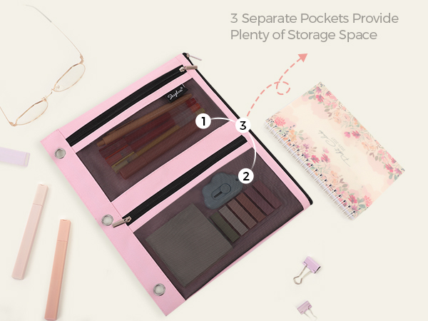 pencil pouch for 3 ring binder