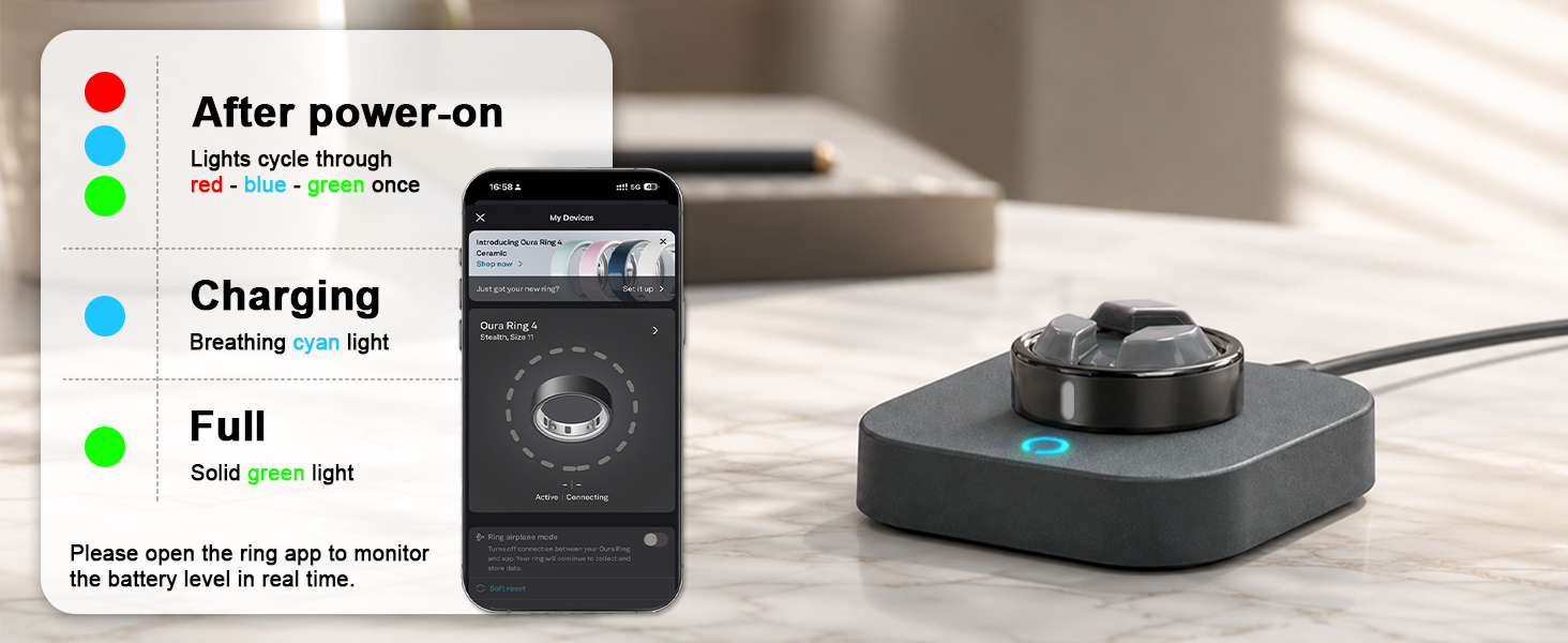 oura ring gen 4 charger size 9