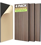 TONOR Dual-Layer Thickened Acoustic Wood Wall Panels Self Adhesive, 4 Pack 47.2"x23.6"x0.72" High...