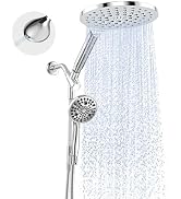 MakeFit Dual Handheld Shower Head Combo, 2-in-1 Rain Shower Heads System 8 Inch Rainfall Shower H...