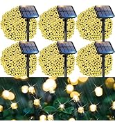 G.CATACC 6-Pack Outdoor String Lights Solar Powered Waterproof IPX65, Total 240FT 600 LED 8 Modes...