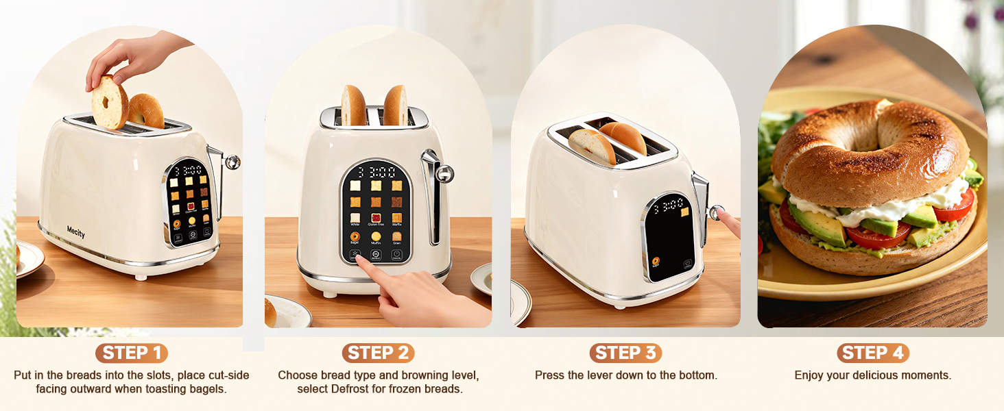 It is Easy to use Mecity Toaster to bake breads
