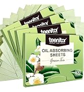 Teenitor Oil Blotting Sheets for Face, 400 Sheets Green Tea Oil Absorbing Sheets Blotting Paper f...